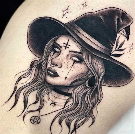 Witchy face tattoos